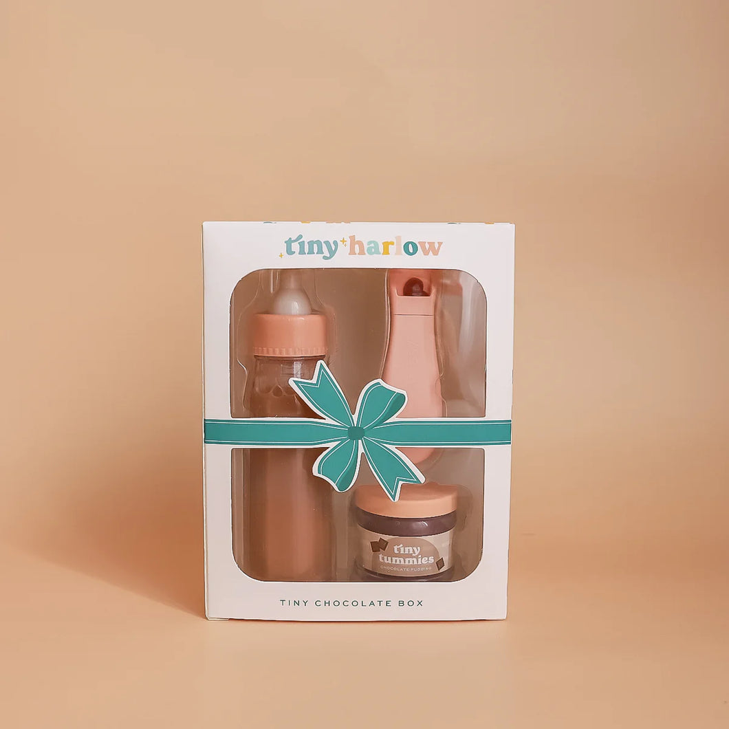 Tiny Harlow | Tiny Tummies Food Jar and Spoon Set -| Chocolate Pudding