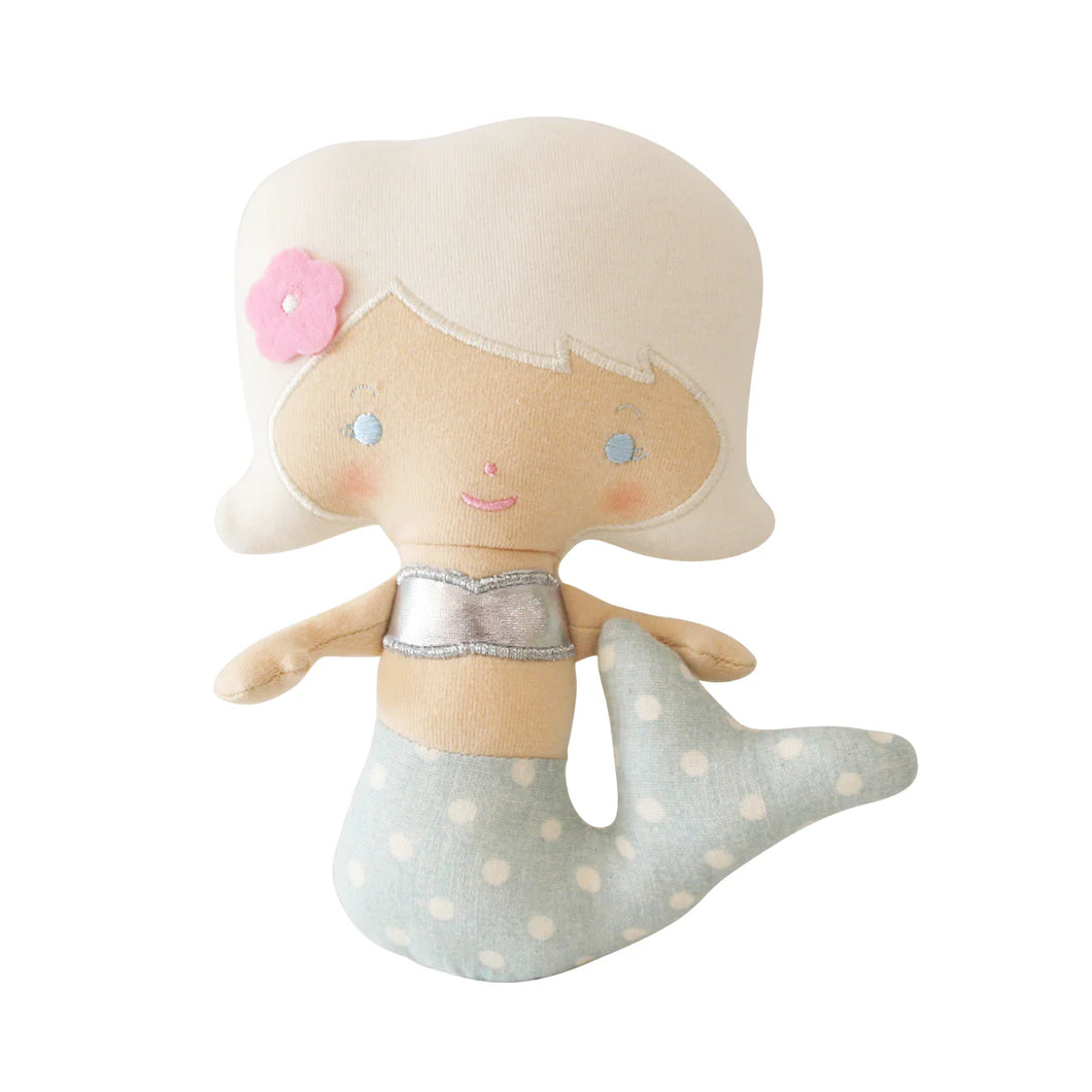 Mini Mila Mermaid Rattle 19cm Aqua | Alimrose