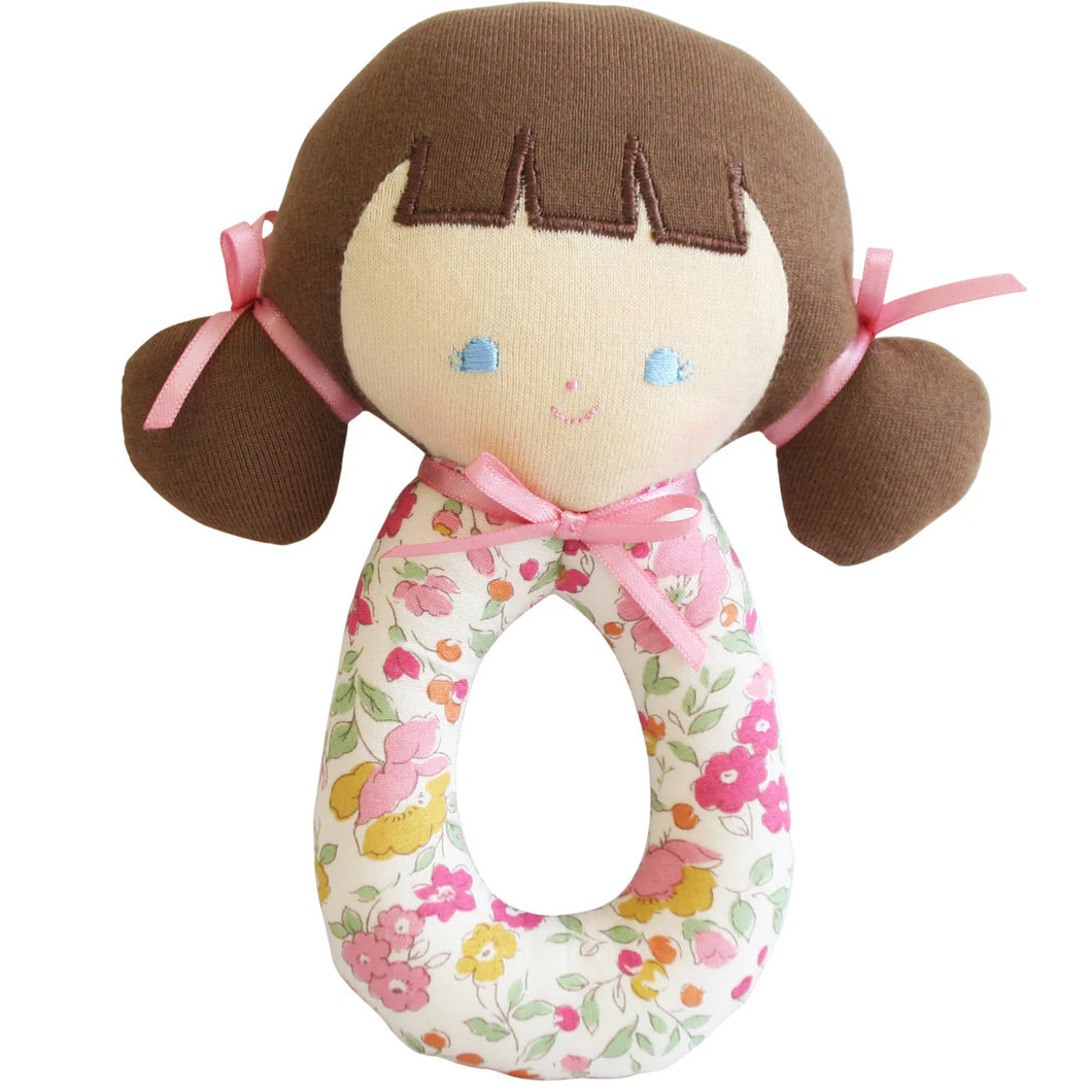 Audrey Grab Rattle 15cm Rose Garden | Alimrose