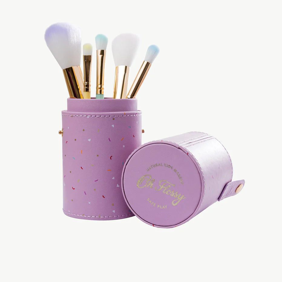 Oh Flossy 5-Piece Rainbow Makeup Brush Set