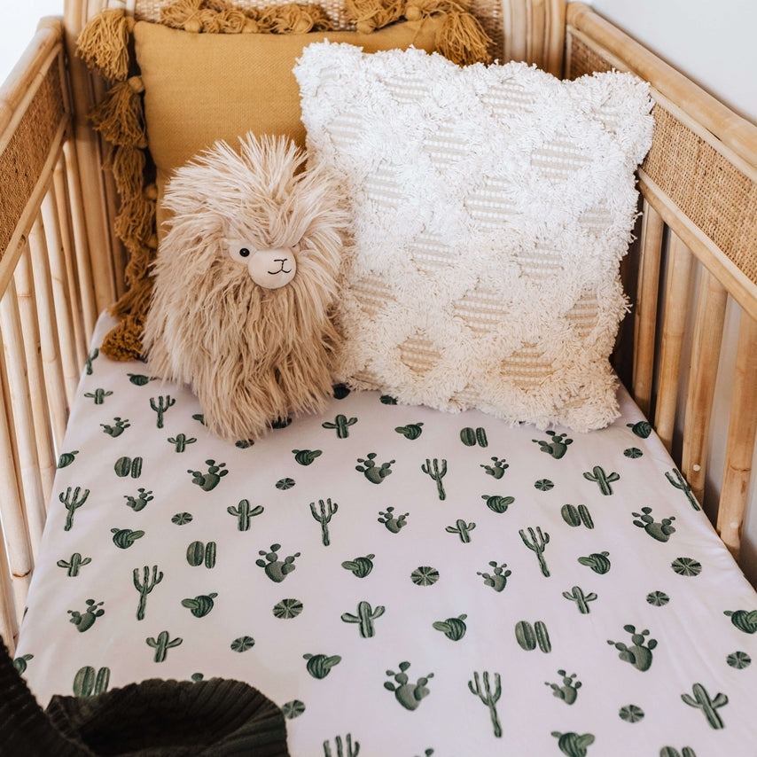 Cactus Fitted Cot Sheet