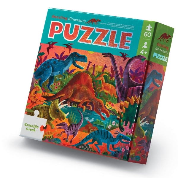 Foil Puzzle 60 pc | Dazzling Dinos