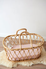 Load image into Gallery viewer, Fitted Bassinet Sheet in Rose
