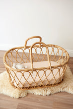 Load image into Gallery viewer, Fitted Bassinet Sheet in Sand
