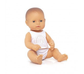 Miniland Doll - Anatomically Correct Baby, Caucasian Boy, 32 cm