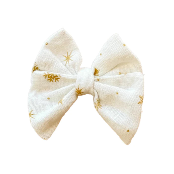 SILENT NIGHT LINEN CHRISTMAS BOW