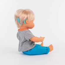 Load image into Gallery viewer, Miniland Doll | Anatomically Correct Baby, Caucasian Girl | 38 cm with Hearing Aid
