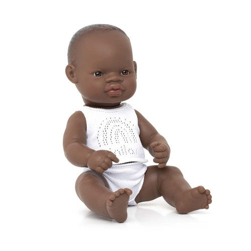 Miniland Doll - Anatomically Correct Baby, African Girl, 32 cm