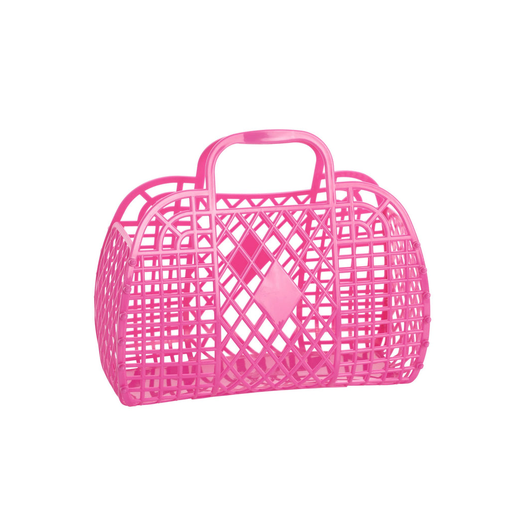 Sun Jellies Retro Basket Small | Berry Pink