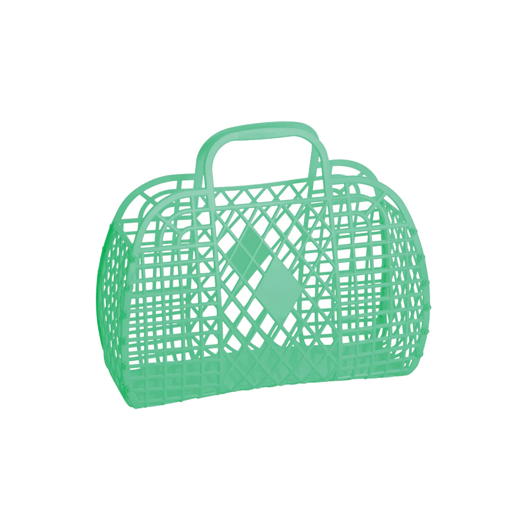 Sun Jellies Retro Basket Small | Green