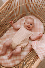 Load image into Gallery viewer, Fitted Bassinet Sheet in Rose Check
